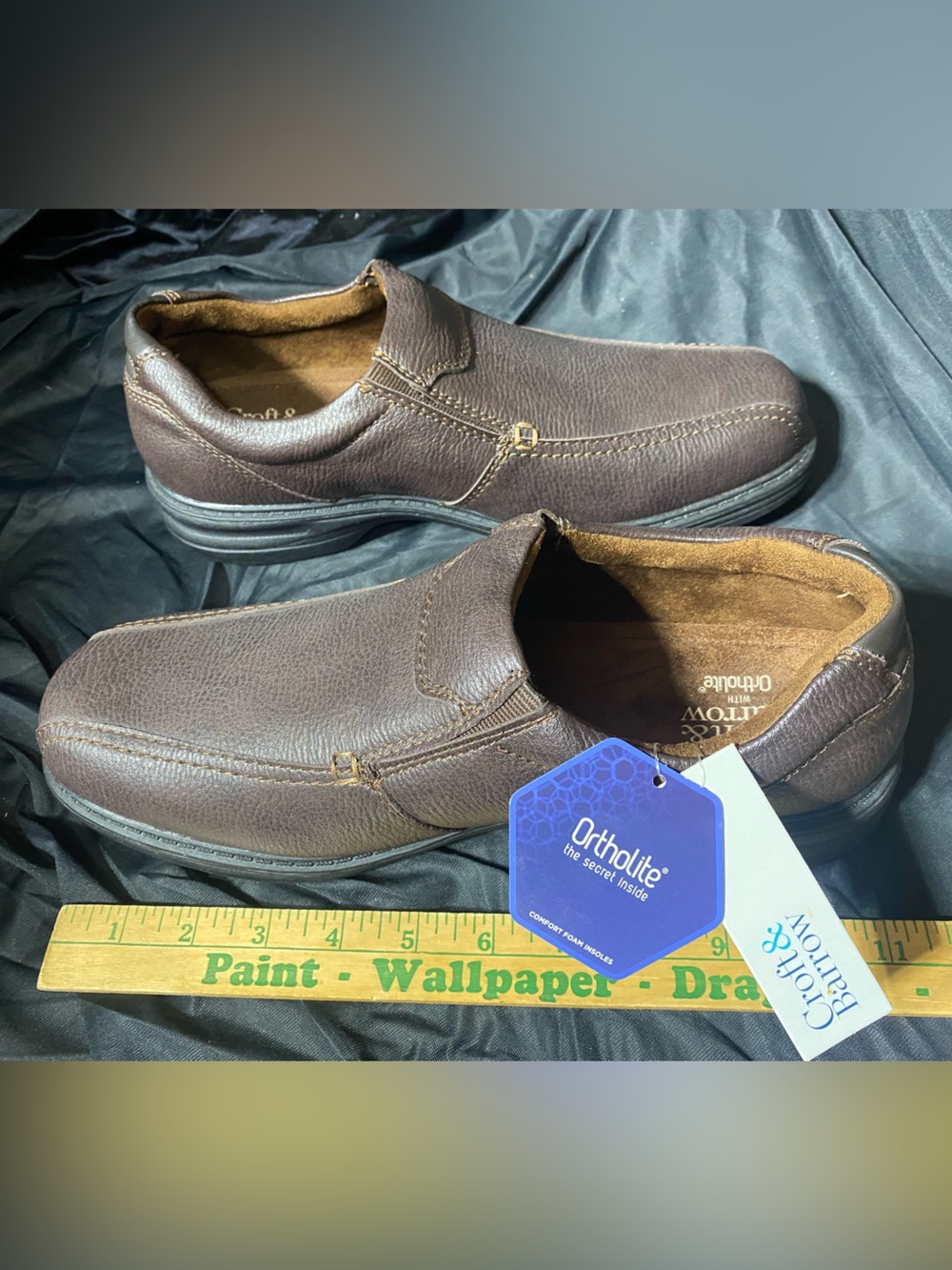 croft & barrow Men's Dark Brown Leather Slip-On Loafers